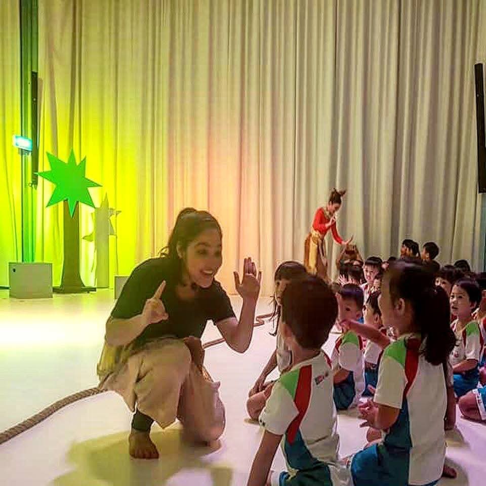Children taking part in a performing arts activity